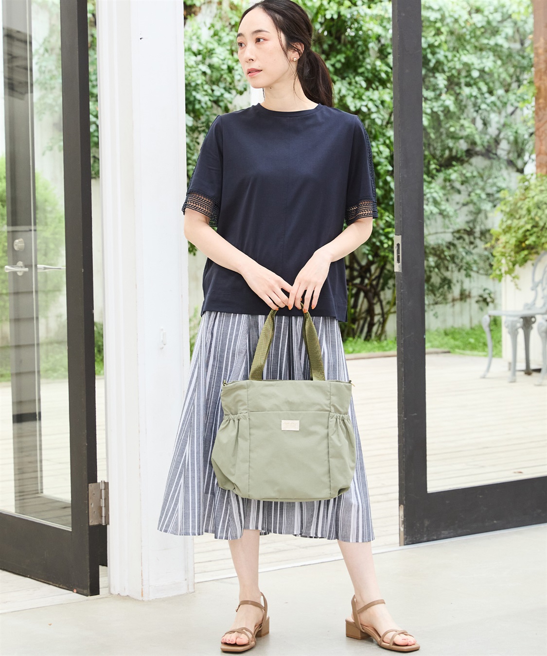 DECOY 【冷感】【汗じみ防止】ひやさらレースTシャツ_sub_3