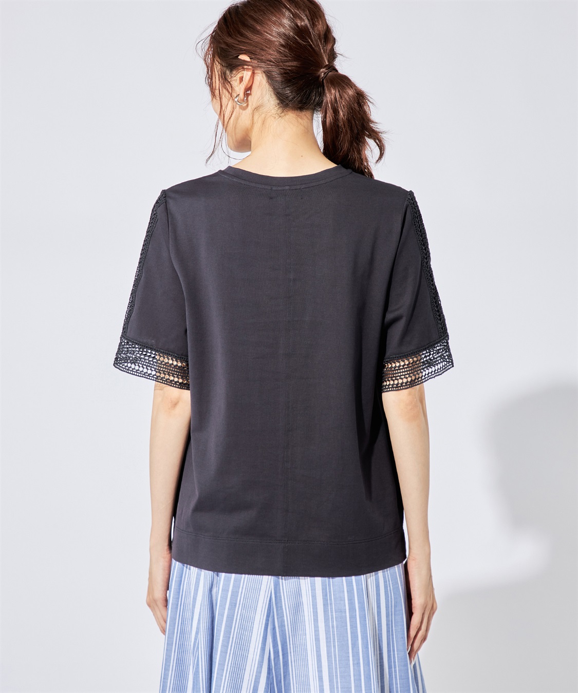 DECOY 【冷感】【汗じみ防止】ひやさらレースTシャツ_sub_12