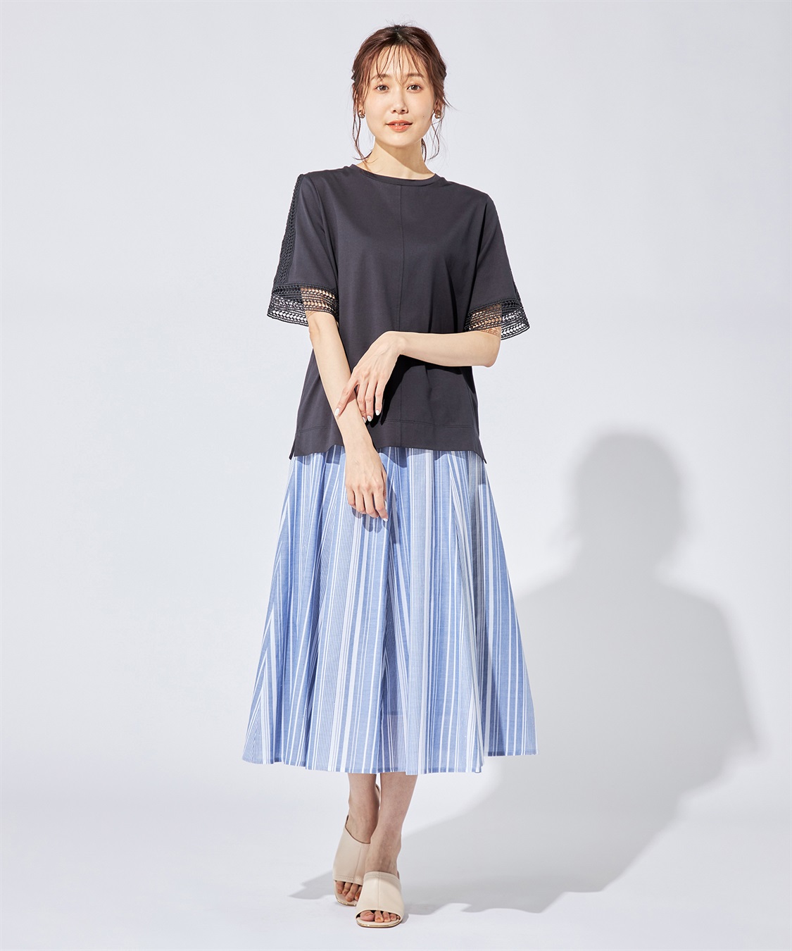 DECOY 【冷感】【汗じみ防止】ひやさらレースTシャツ_sub_13