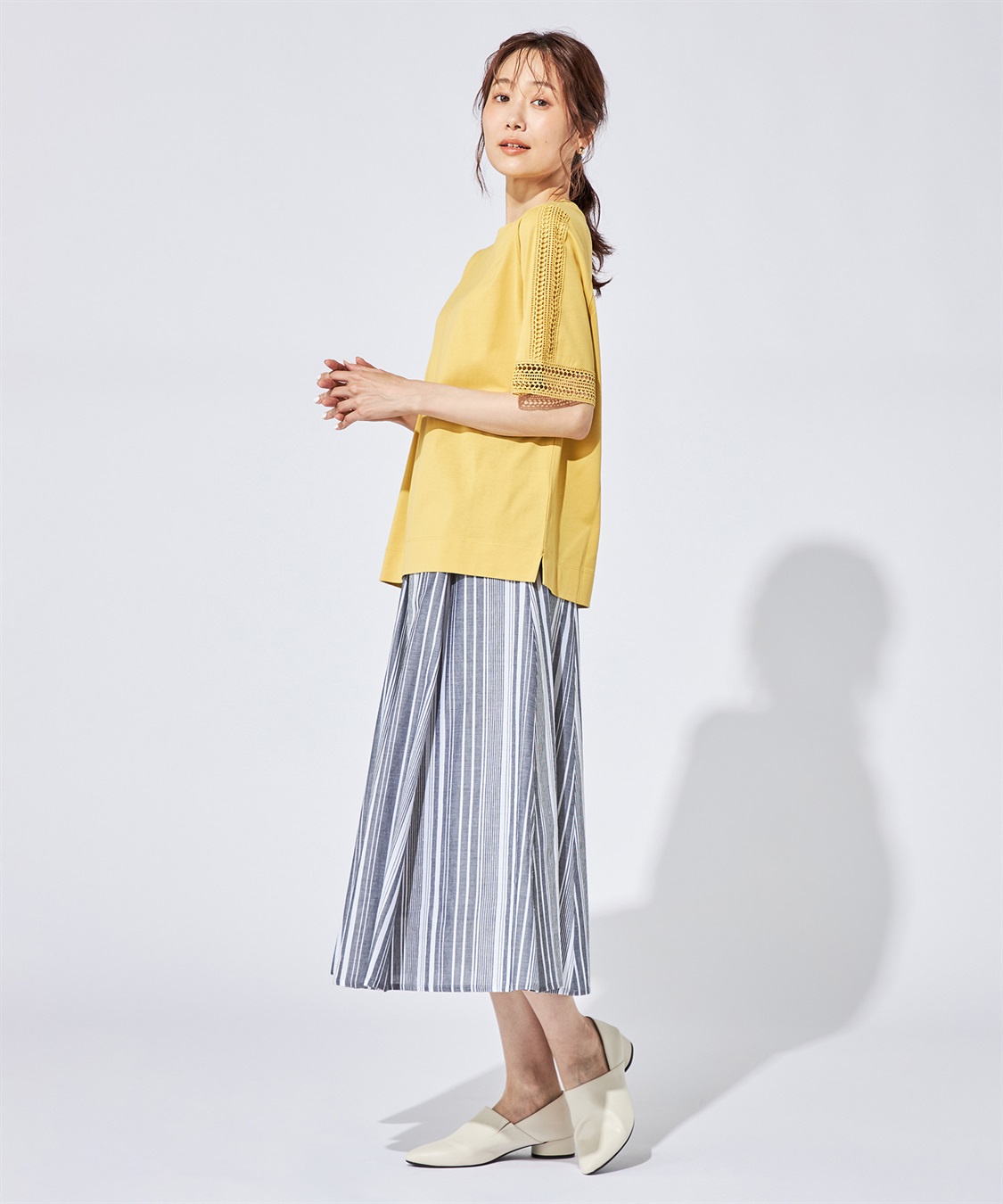 DECOY 【冷感】【汗じみ防止】ひやさらレースTシャツ_sub_17