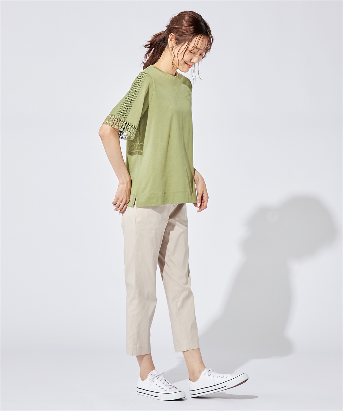 DECOY 【冷感】【汗じみ防止】ひやさらレースTシャツ_sub_21