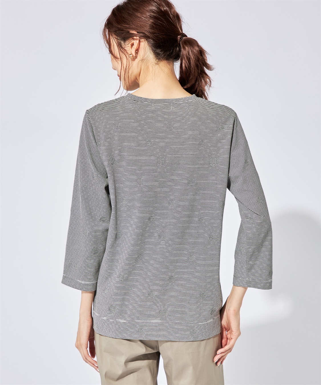 DECOY ボーダードットTシャツ_sub_2