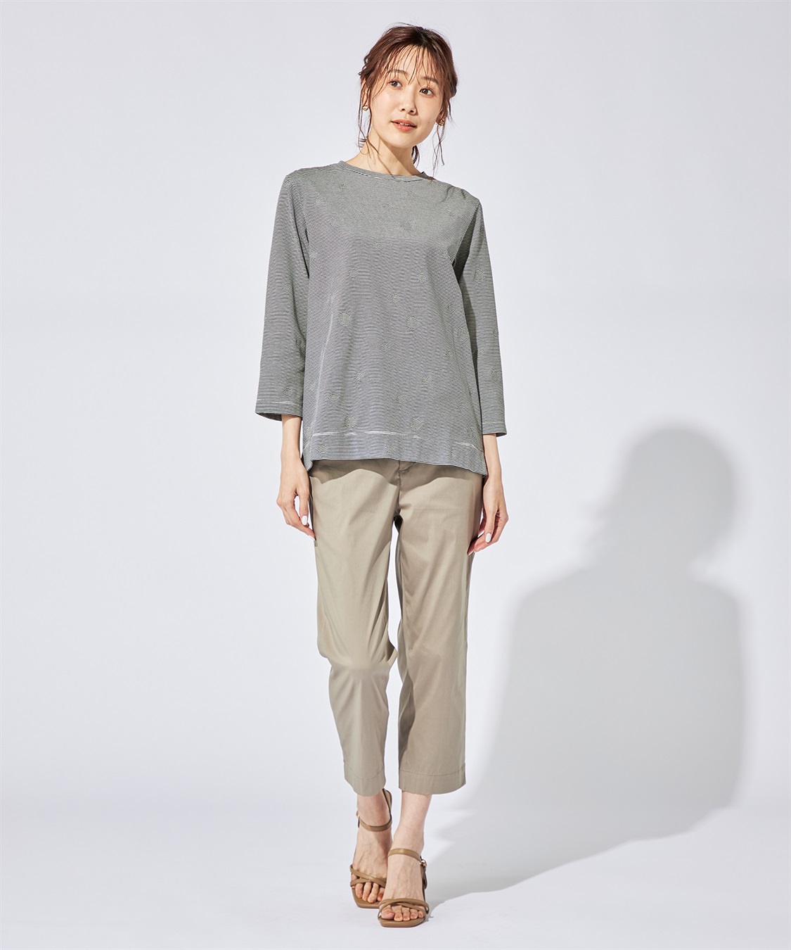 DECOY ボーダードットTシャツ_sub_8