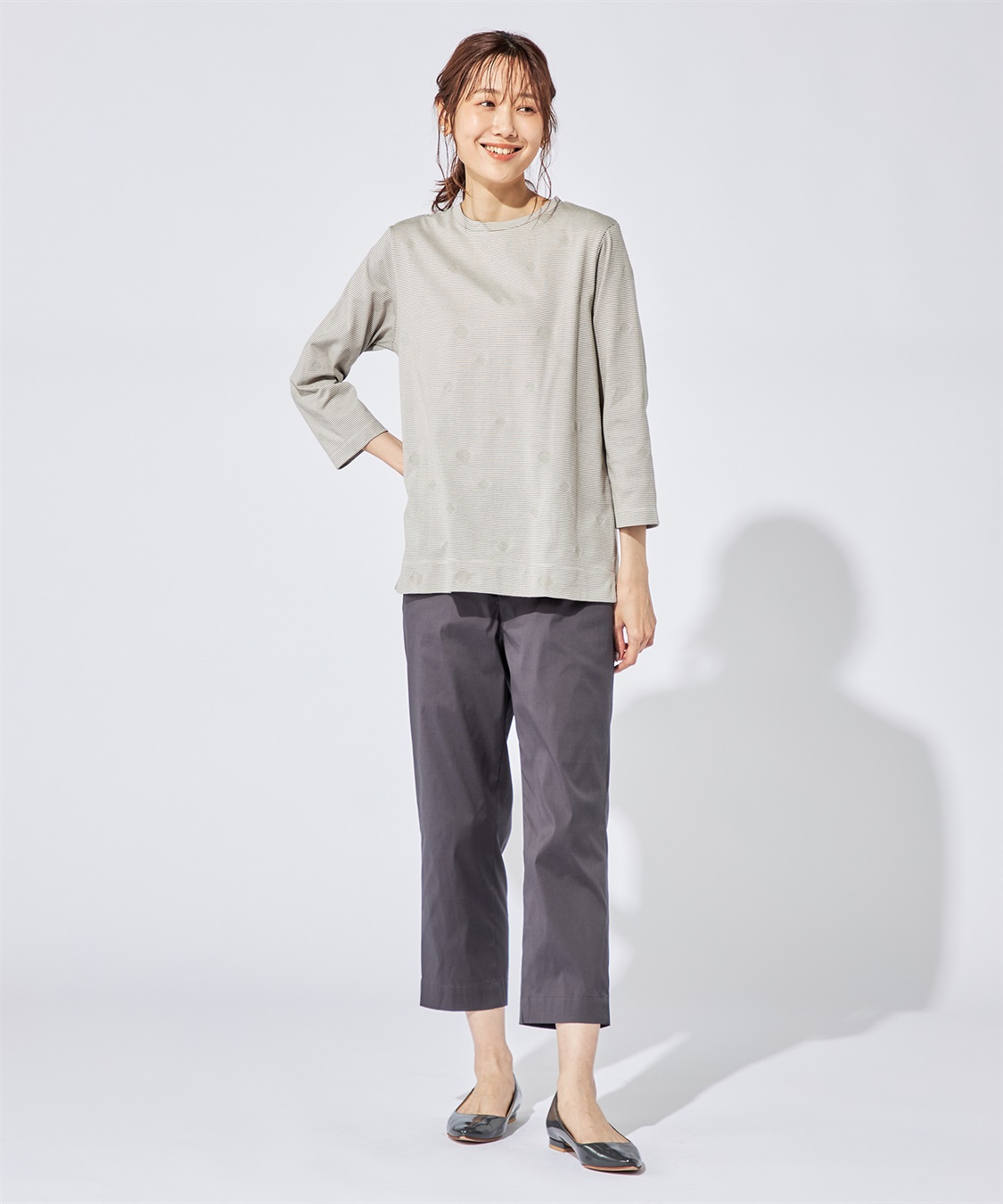 DECOY ボーダードットTシャツ_sub_12