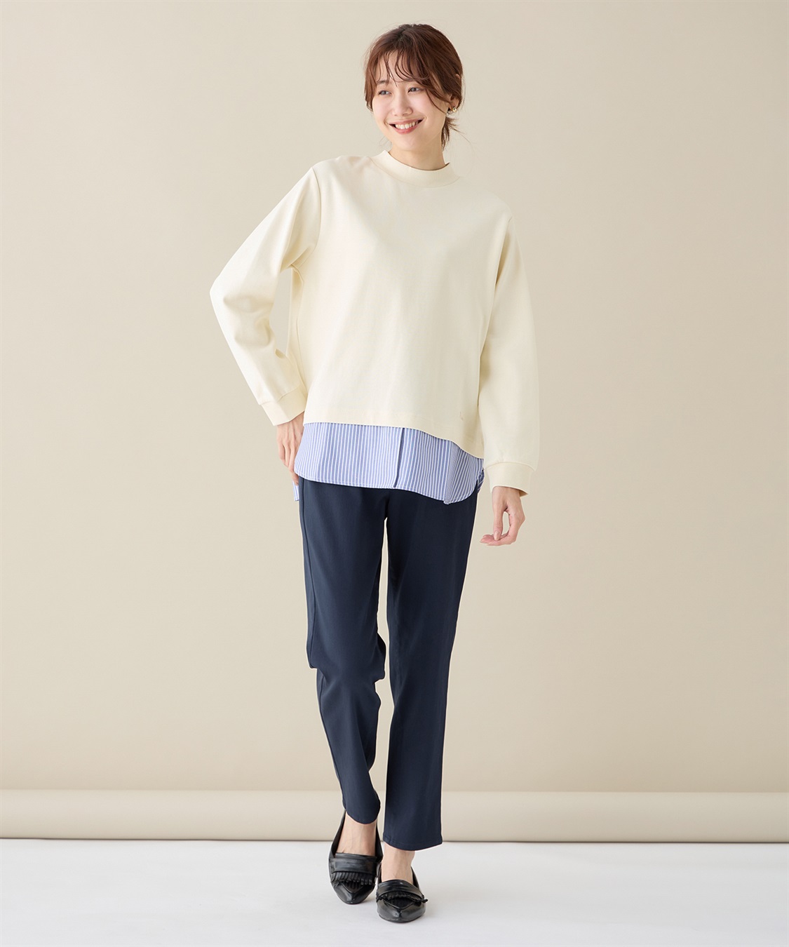 DECOY ダンボールストライプドッキングプルオーバー_sub_15