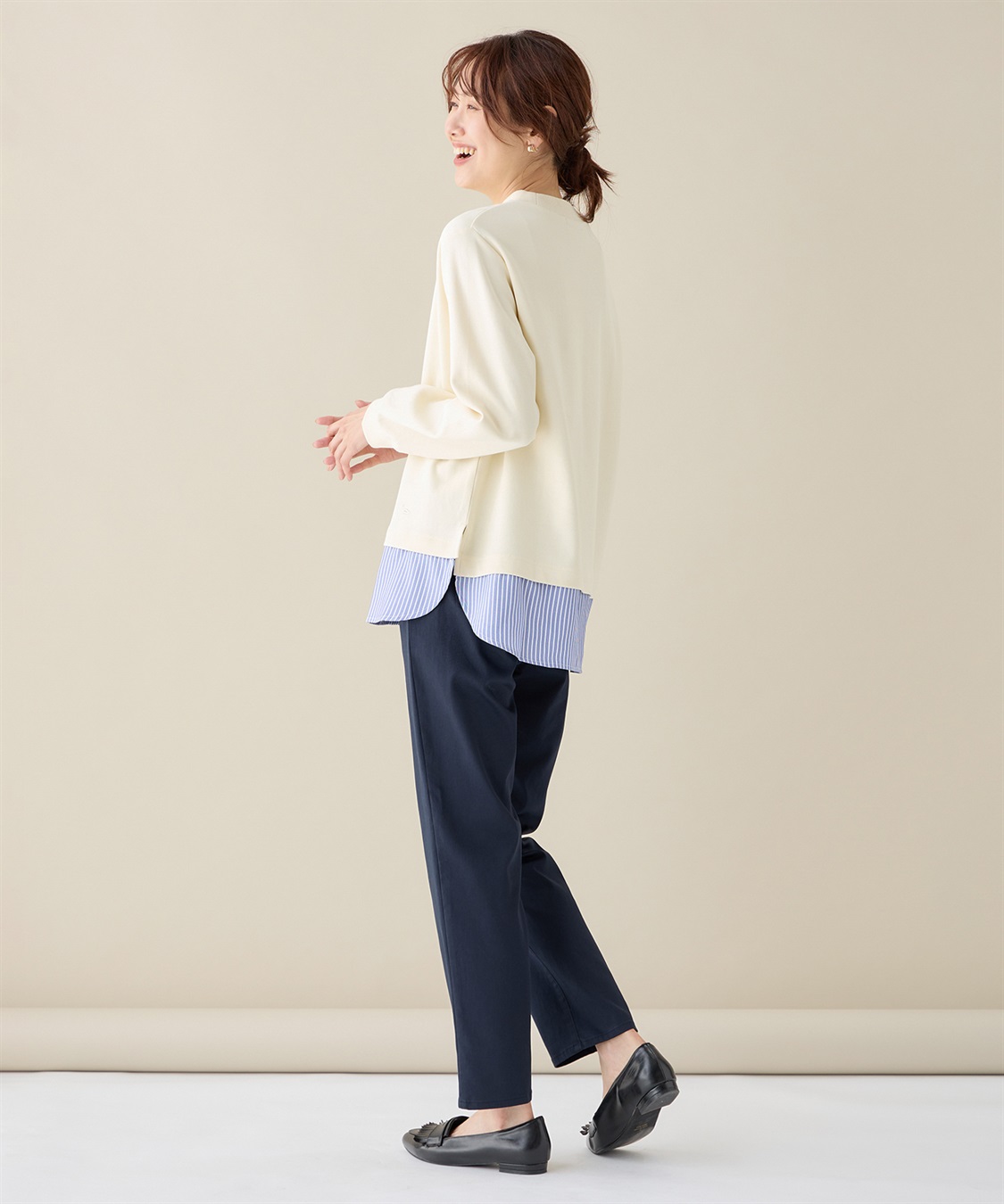 DECOY ダンボールストライプドッキングプルオーバー_sub_16