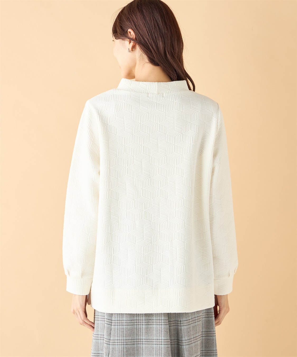ふくれジャガードプルオーバー nAvy ふくれジャガードプルオーバー レディース