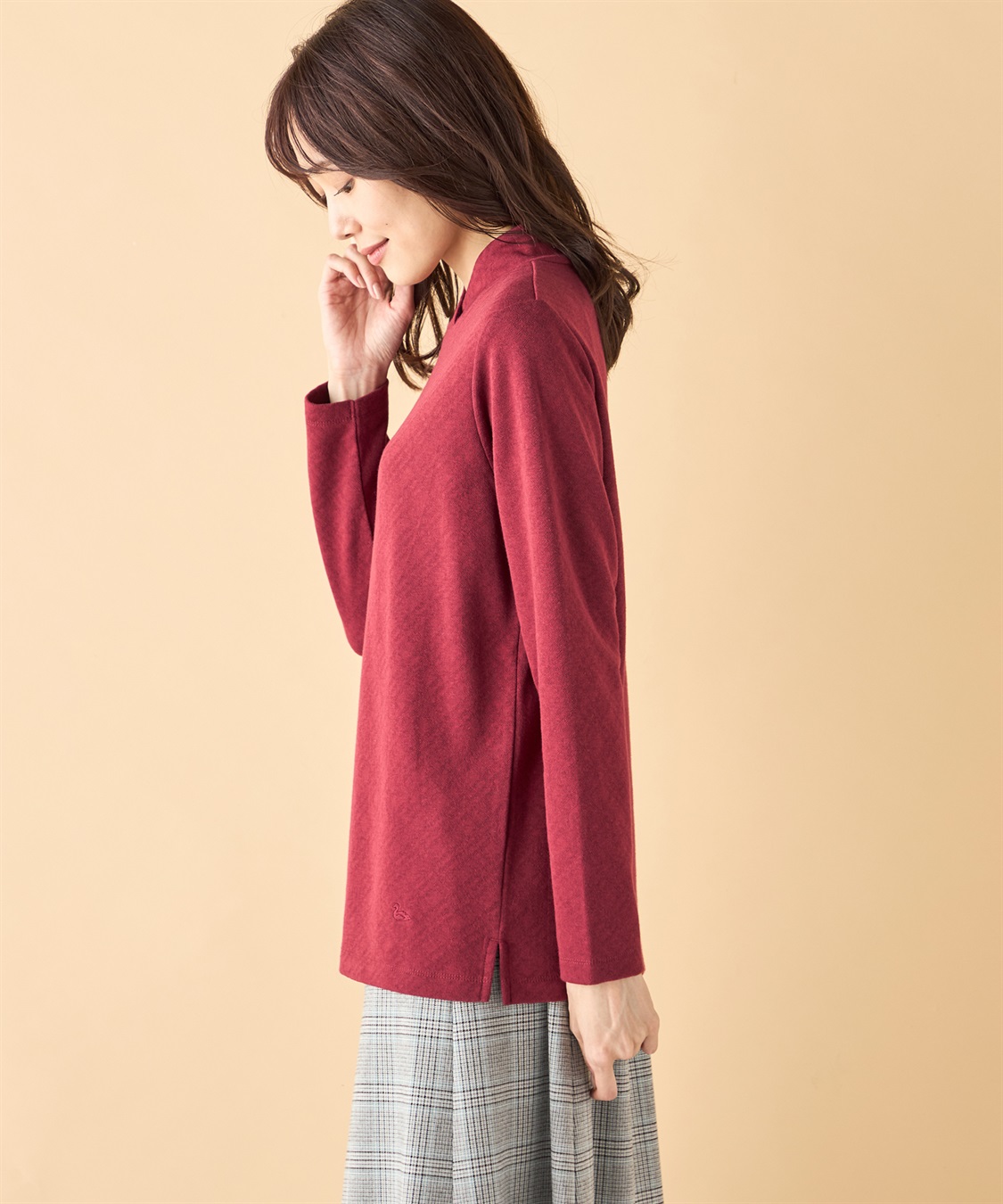 DECOY ショールカラーチェックプルオーバー_sub_1