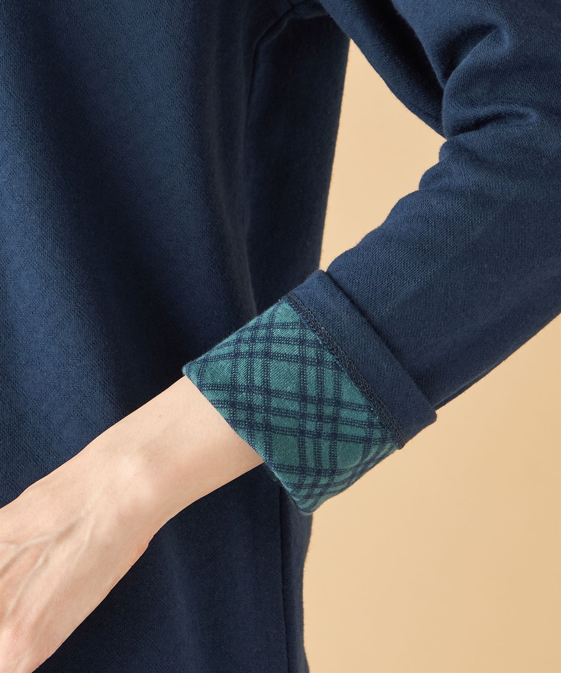 DECOY ショールカラーチェックプルオーバー_sub_9