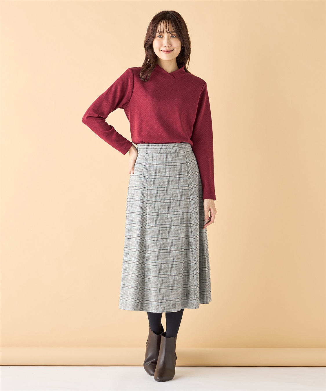 DECOY ショールカラーチェックプルオーバー_sub_13