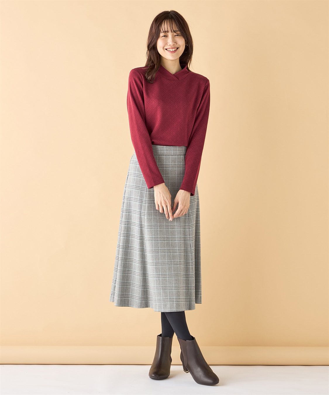 DECOY ショールカラーチェックプルオーバー_sub_14