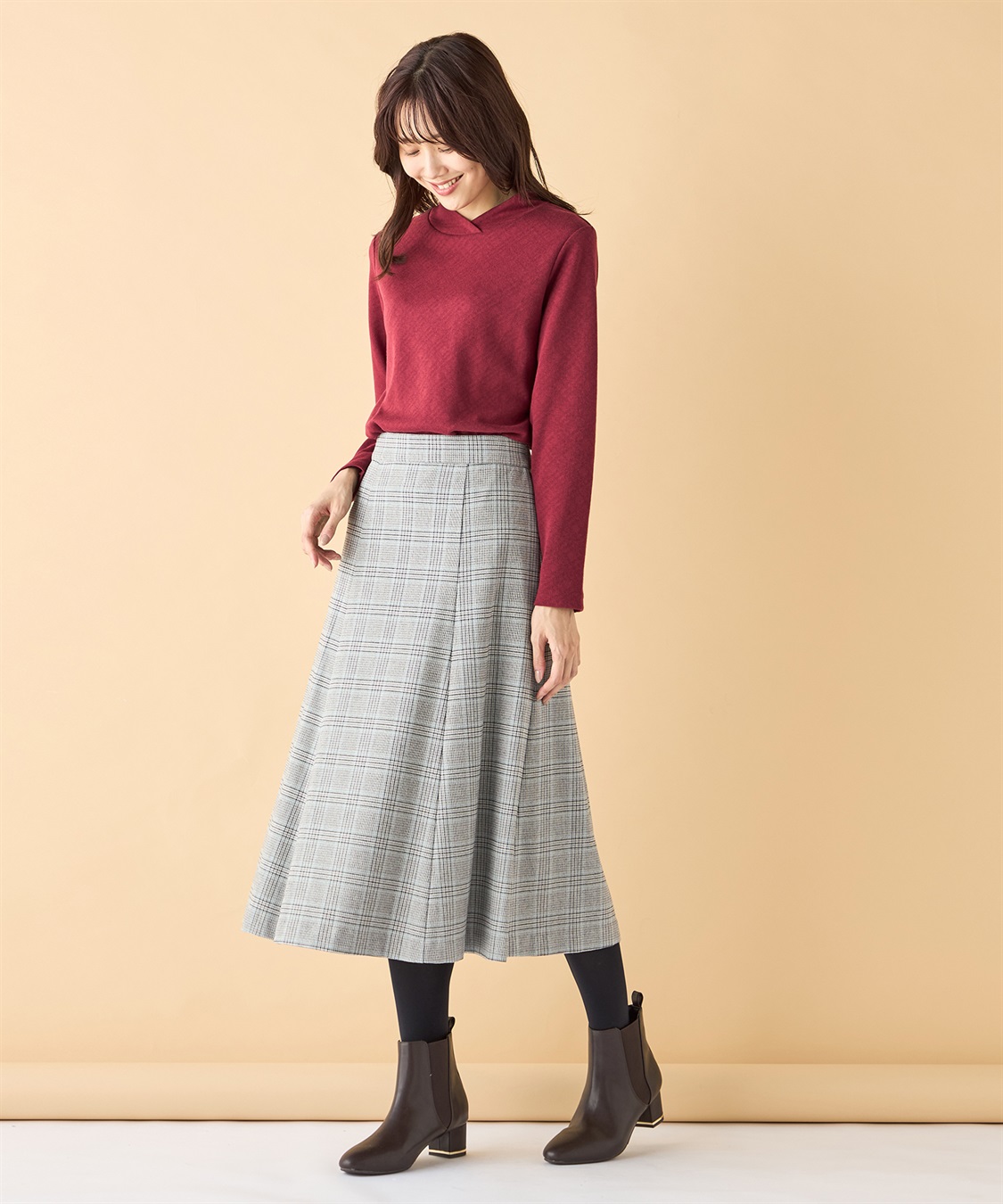 DECOY ショールカラーチェックプルオーバー_sub_15