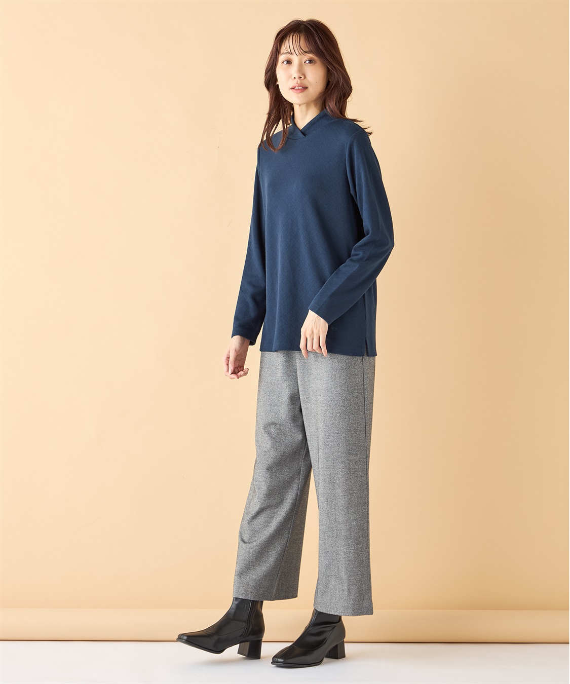 DECOY ショールカラーチェックプルオーバー_sub_17