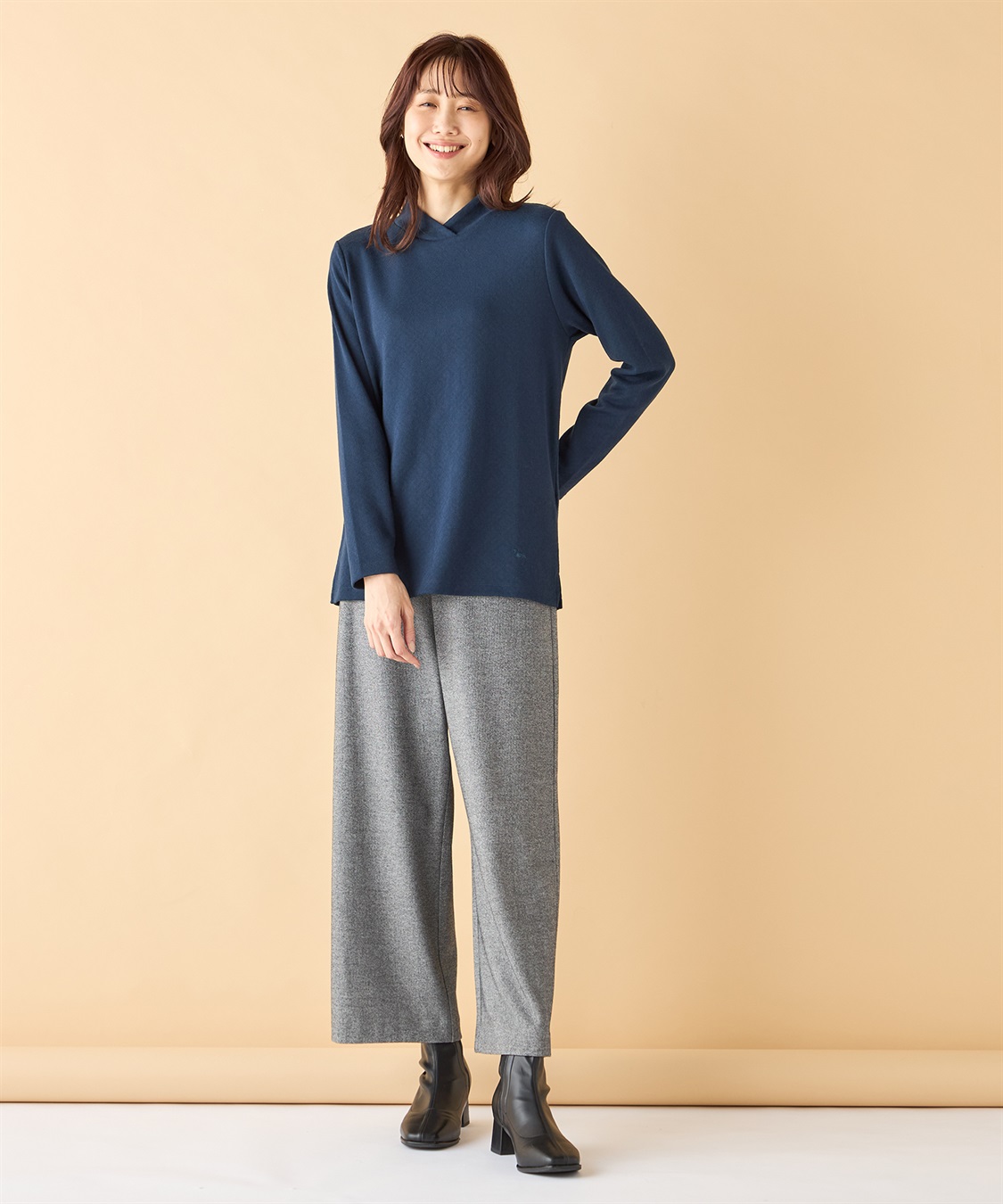 DECOY ショールカラーチェックプルオーバー_sub_18