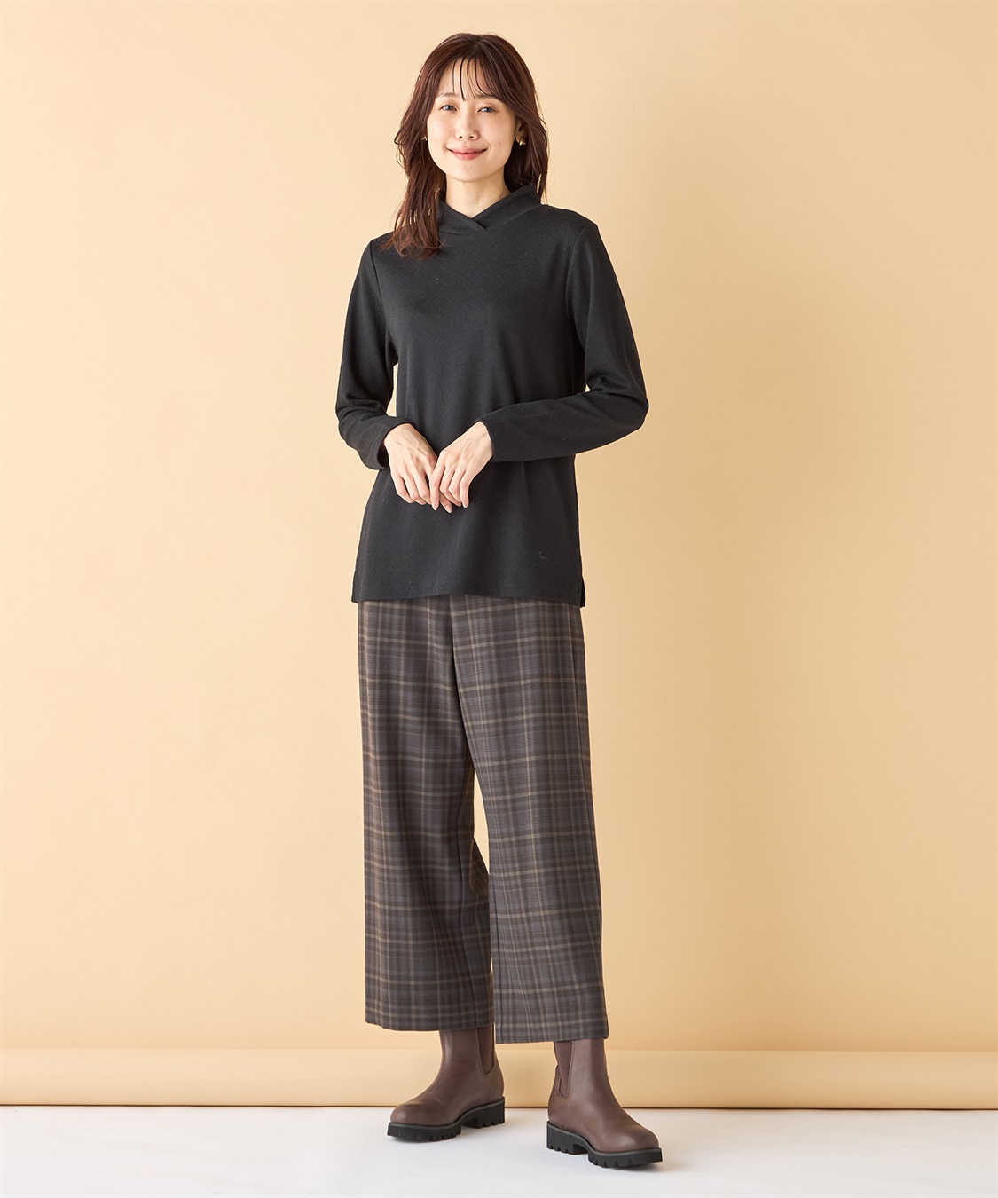 DECOY ショールカラーチェックプルオーバー_sub_19