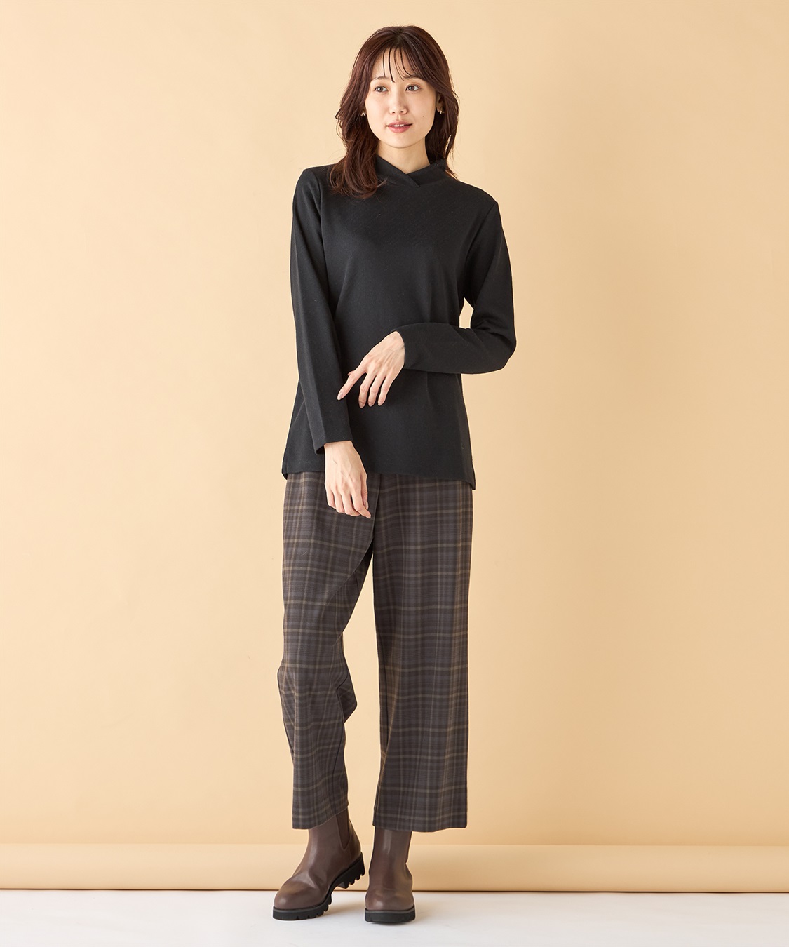 DECOY ショールカラーチェックプルオーバー_sub_20