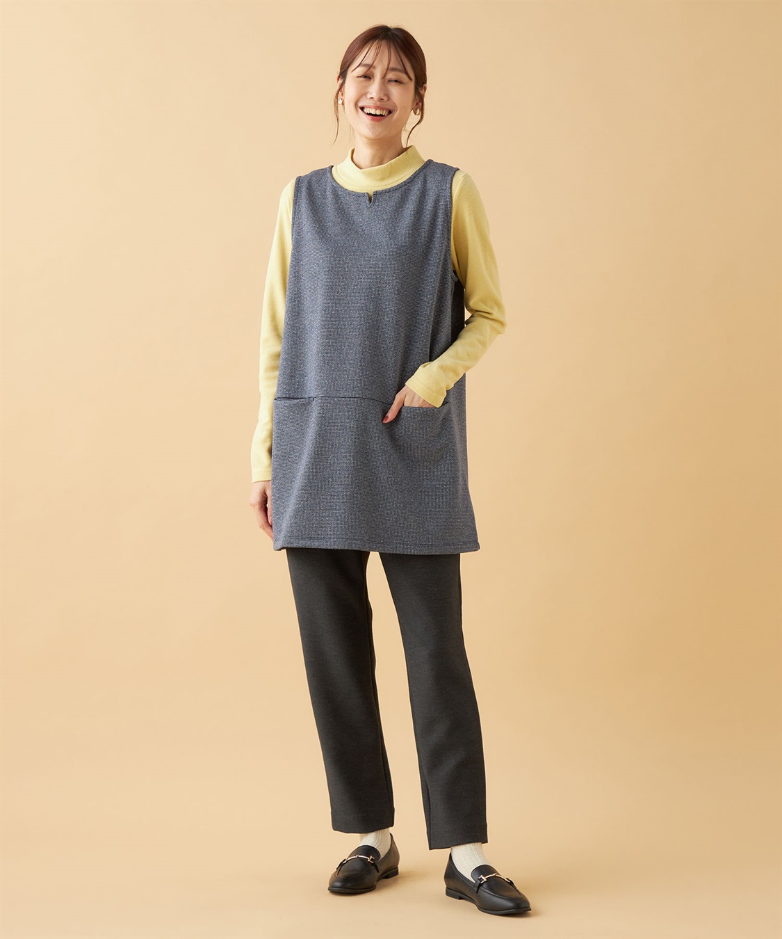 DECOY チェックジャンパードレス_sub_11