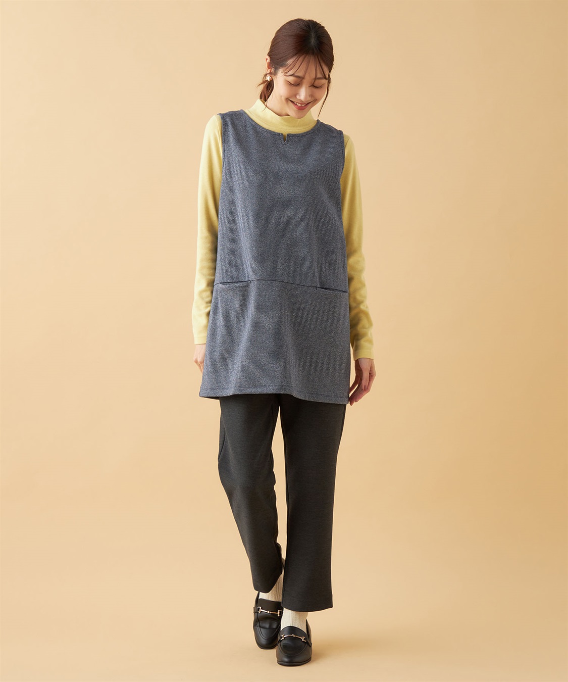 DECOY チェックジャンパードレス_sub_12