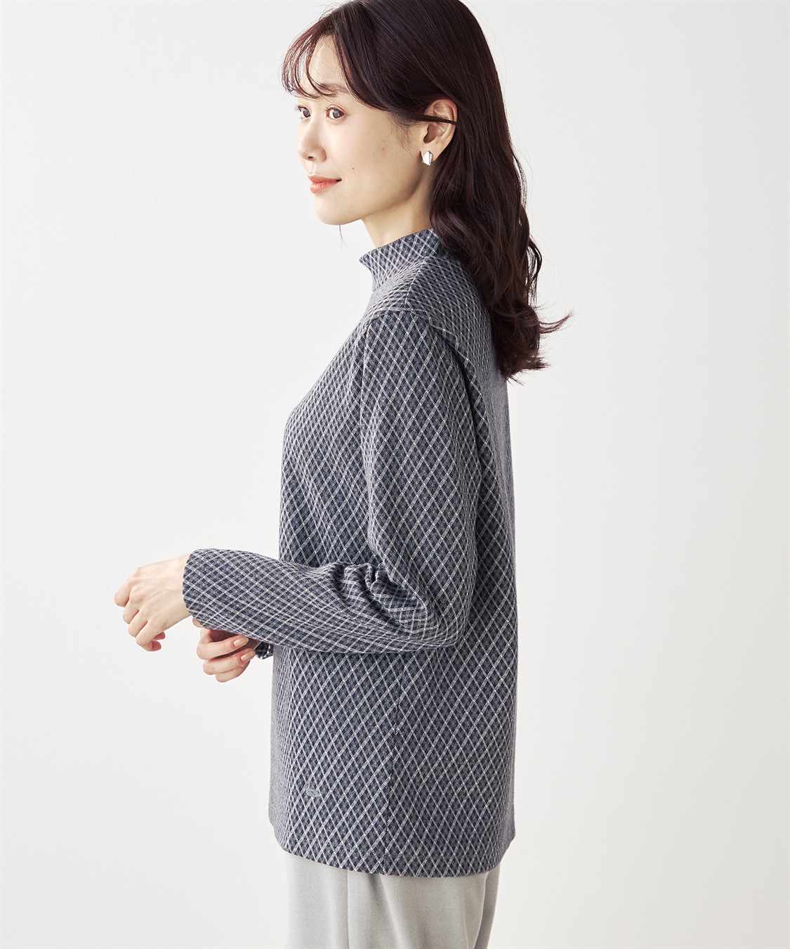 DECOY チェックジャガードプルオーバー_sub_1