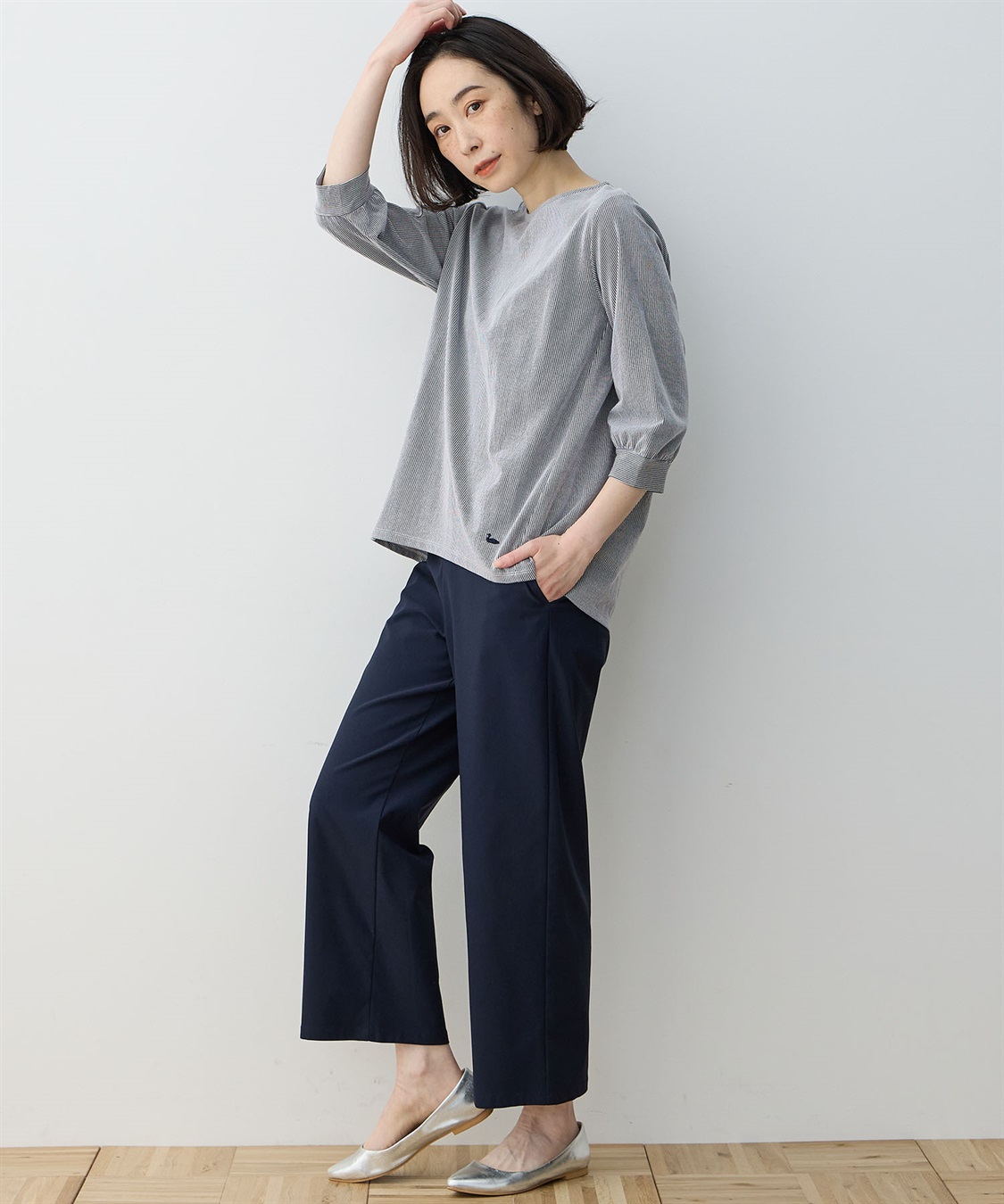 DECOY パフスリーブストライププルオーバー_sub_11