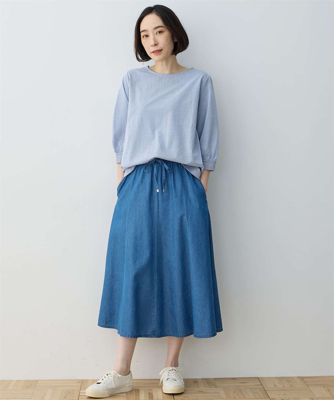 DECOY パフスリーブストライププルオーバー_sub_14