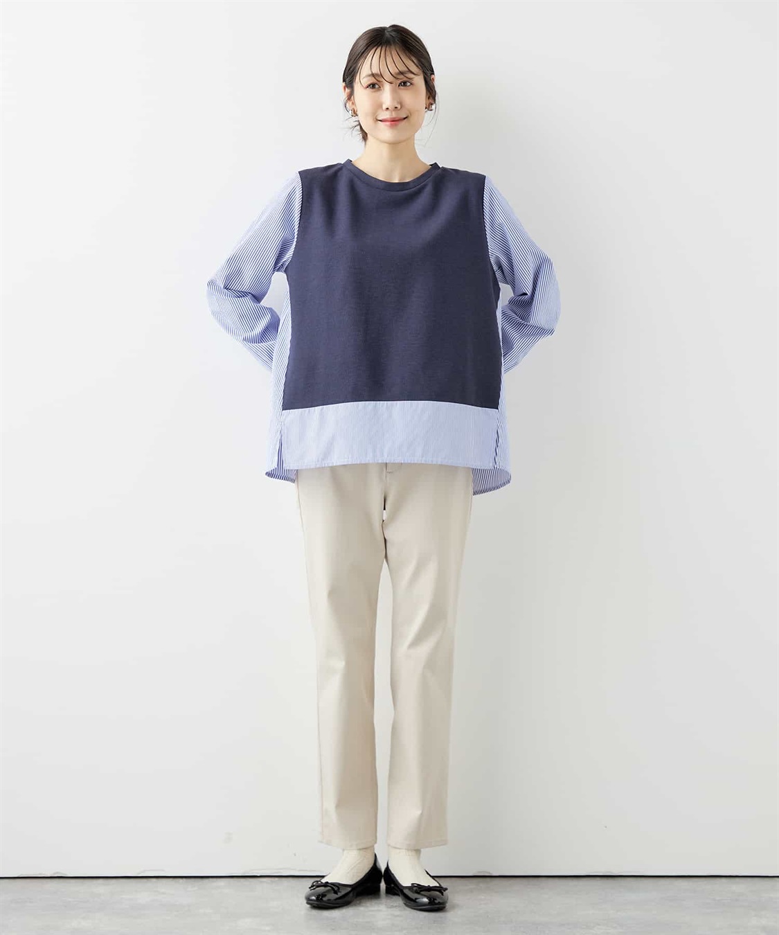 DECOY ストライプドッキングプルオーバー_sub_14