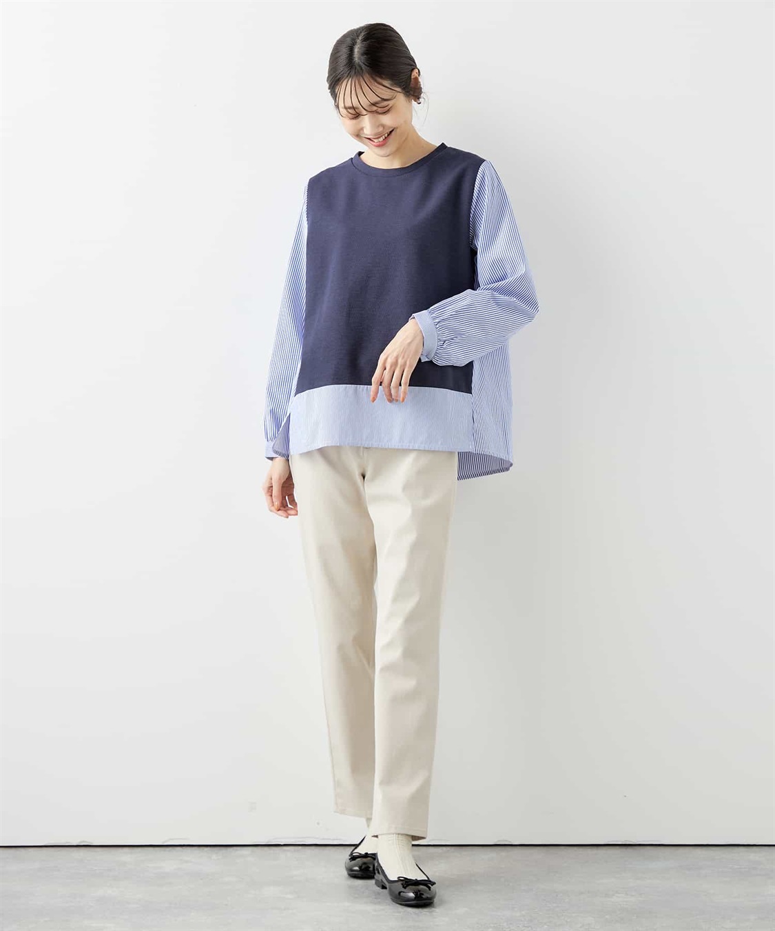 DECOY ストライプドッキングプルオーバー_sub_15