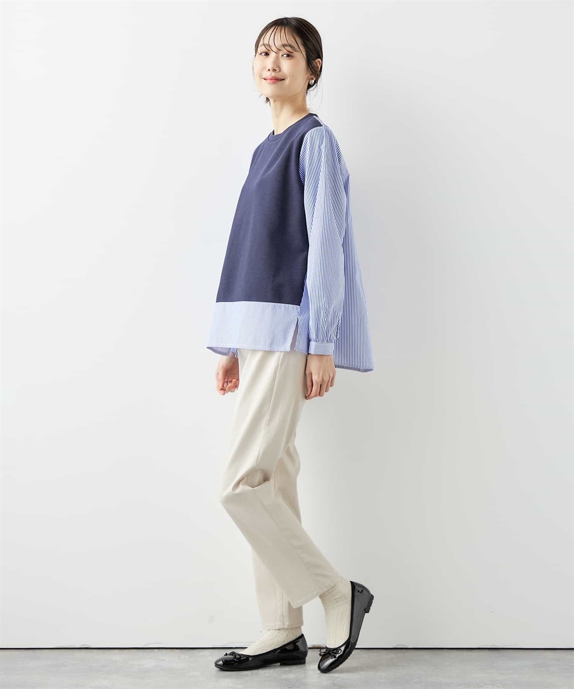 DECOY ストライプドッキングプルオーバー_sub_16