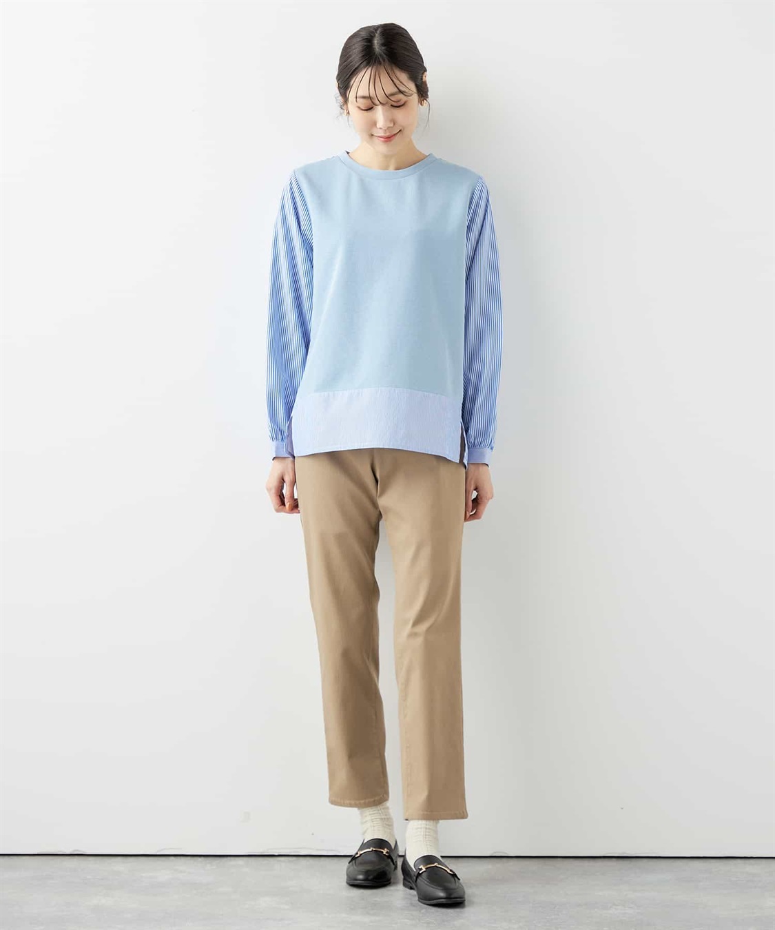 DECOY ストライプドッキングプルオーバー_sub_17