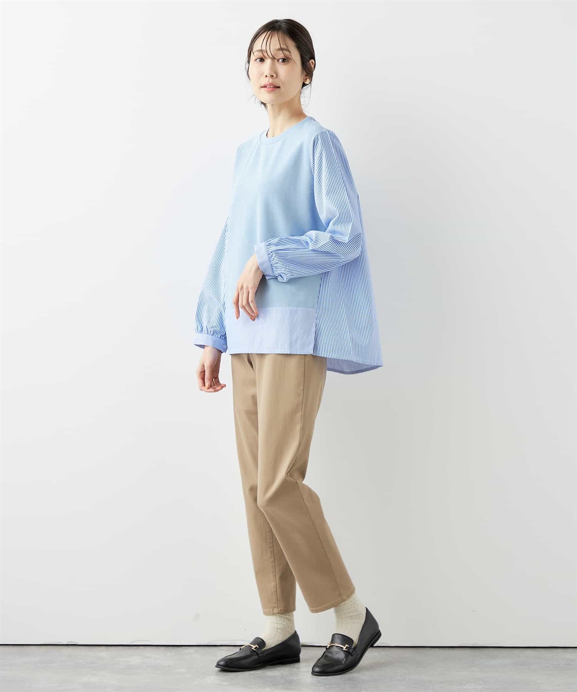 DECOY ストライプドッキングプルオーバー_sub_18