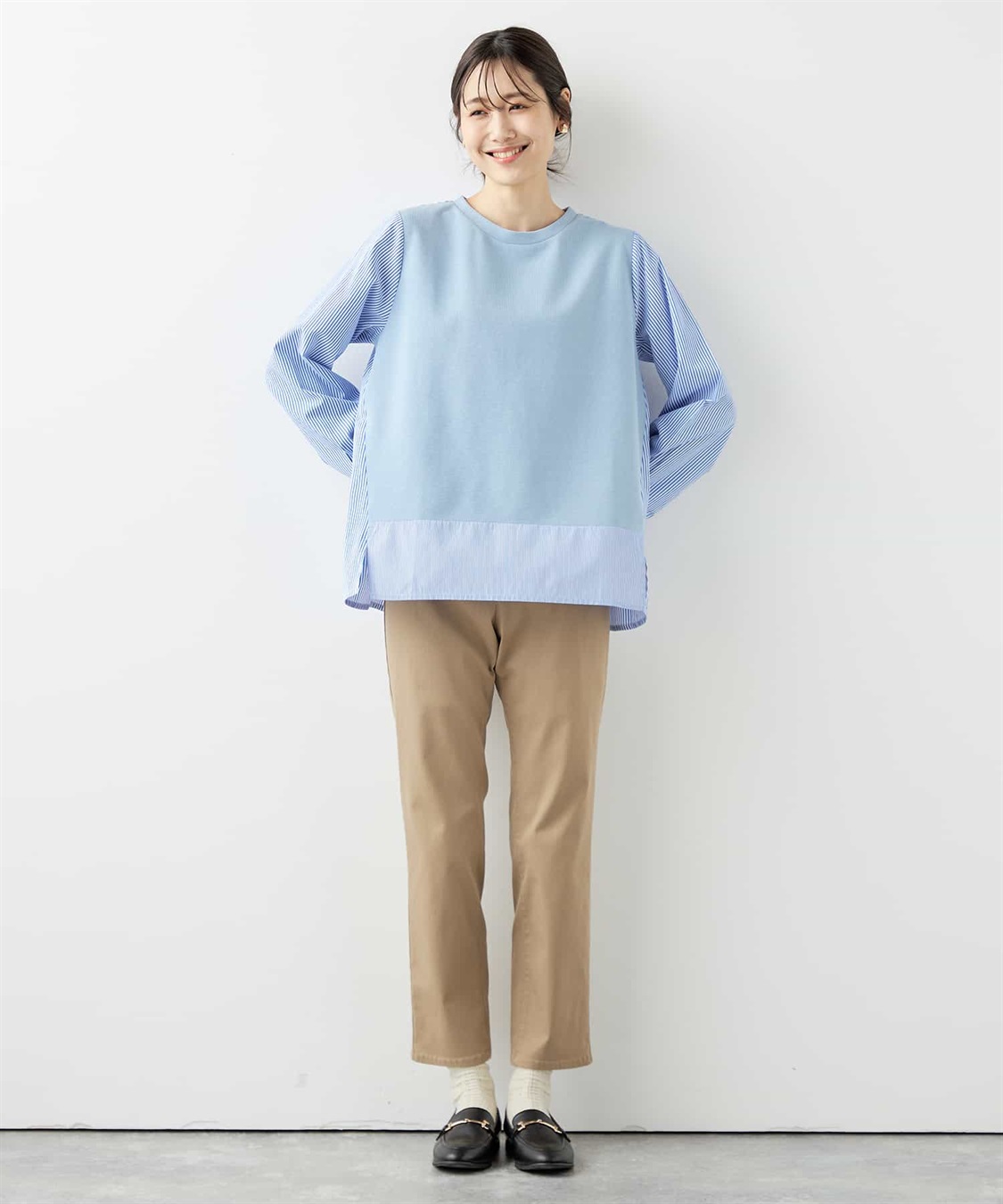 DECOY ストライプドッキングプルオーバー_sub_19