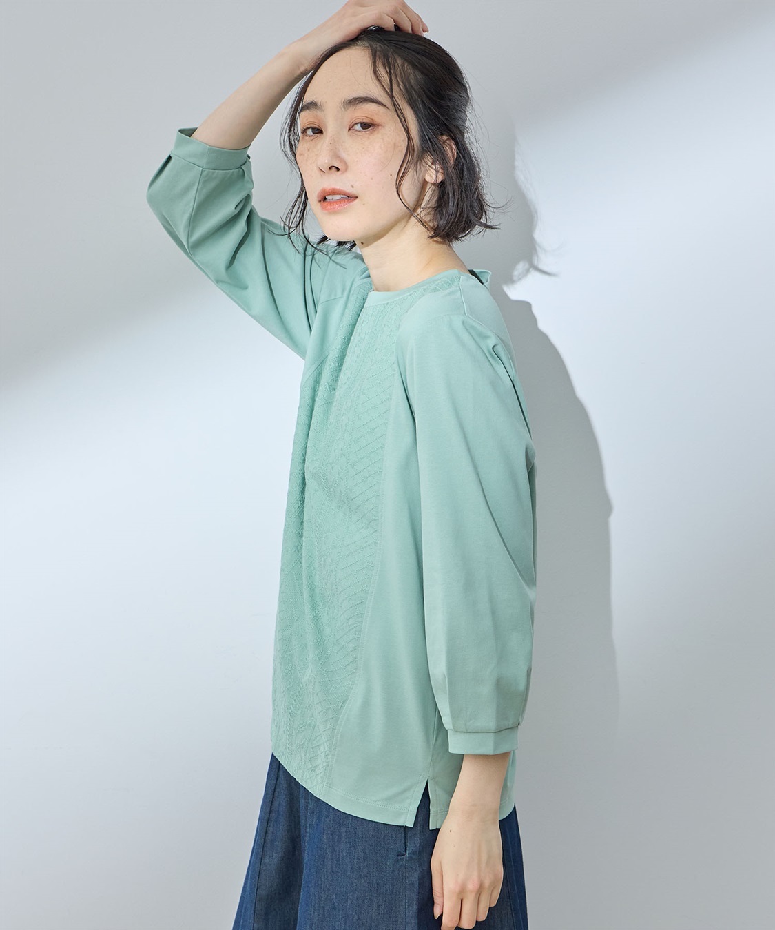 DECOY フロント刺しゅう切替プルオーバー_sub_2