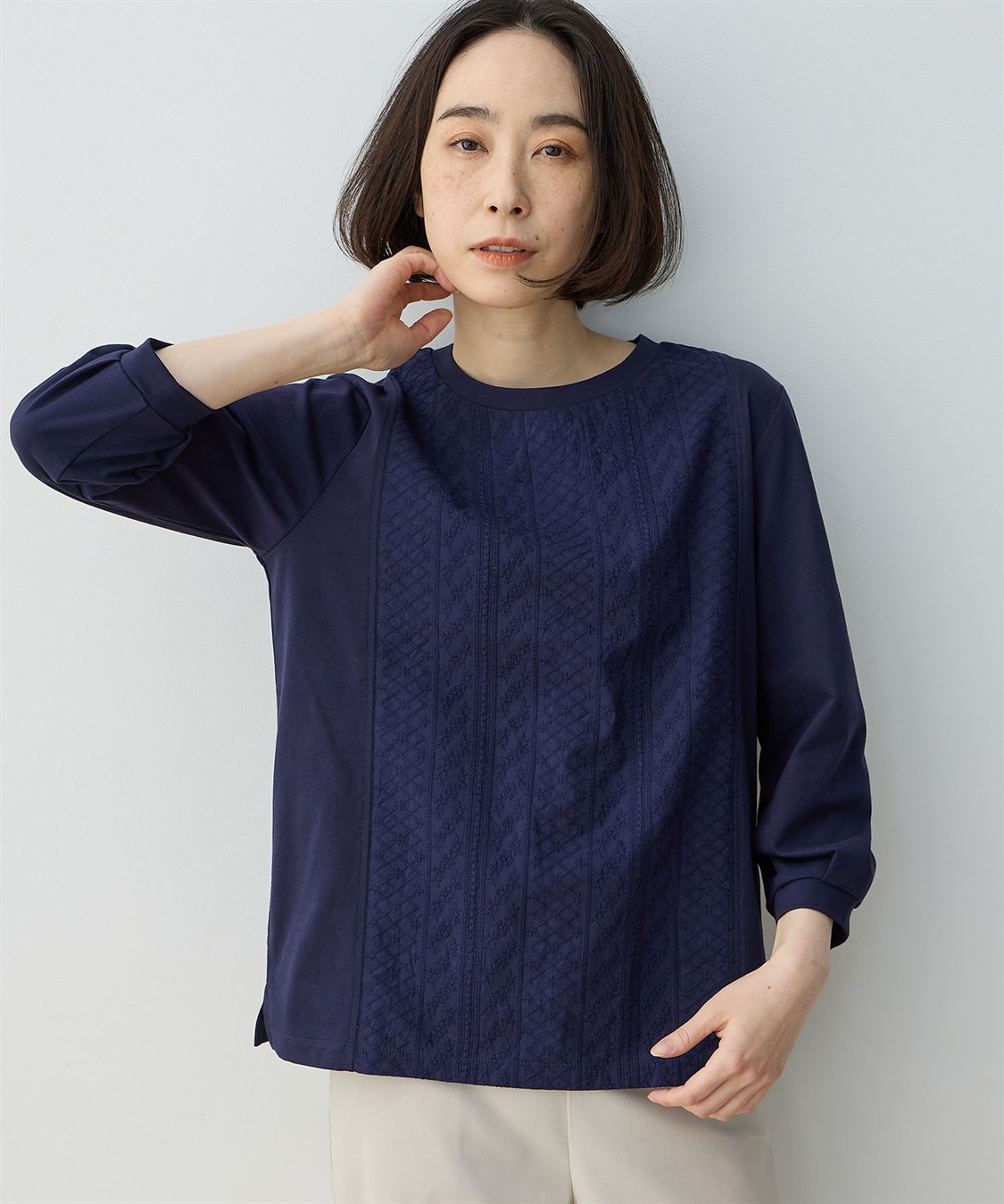 DECOY フロント刺しゅう切替プルオーバー_sub_12