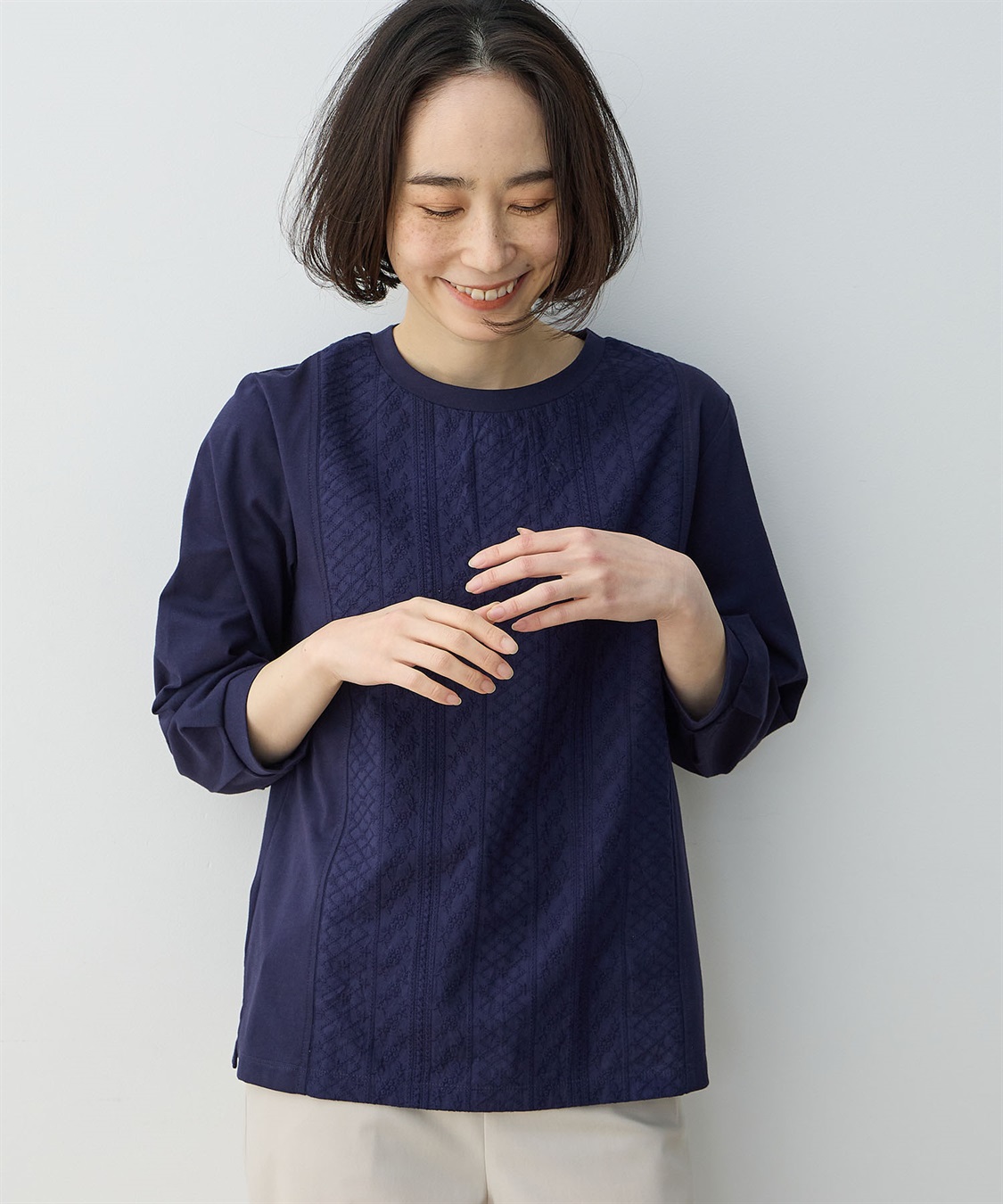 DECOY フロント刺しゅう切替プルオーバー_sub_14