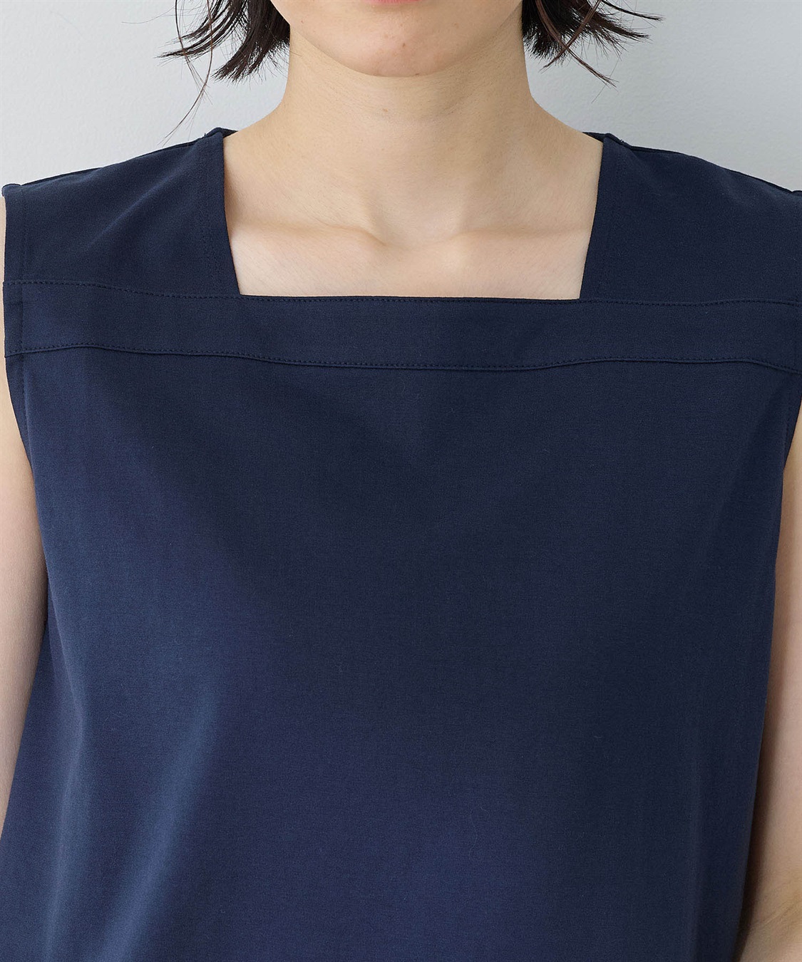 ひやさらコットン】【UVカット】スクエアタンクトップ DECOY｜クロス