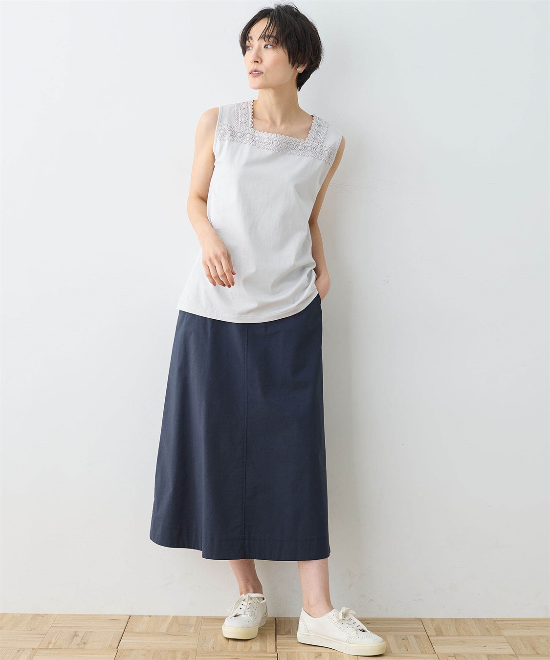 DECOY 【ひやさらコットン】【UVカット】レースタンクトップ_sub_10