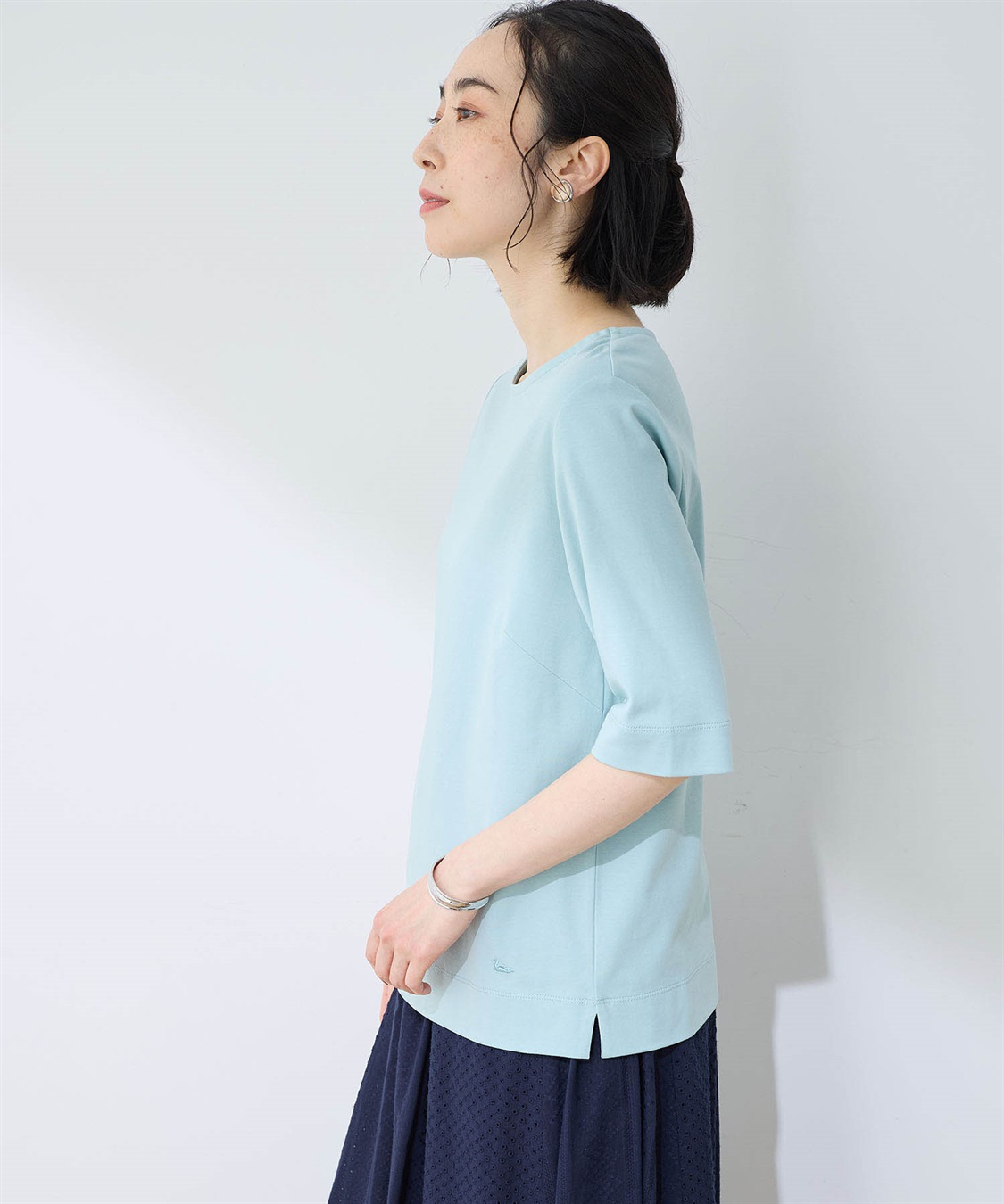 DECOY 【ひやさらコットン】【UVカット】6分袖リラックスTシャツ_sub_3