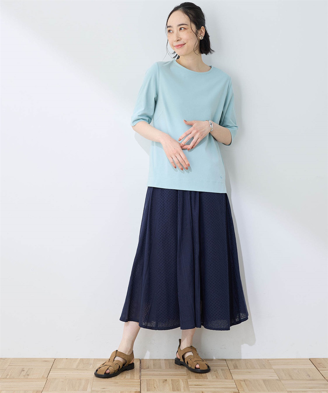 DECOY 【ひやさらコットン】【UVカット】6分袖リラックスTシャツ_sub_9