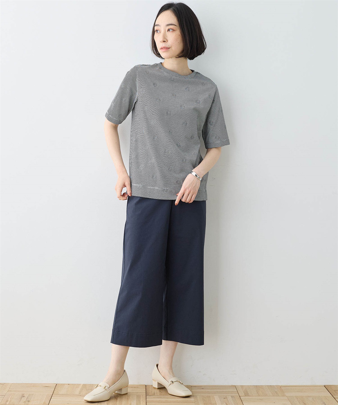 DECOY ボーダードットTシャツ_sub_8