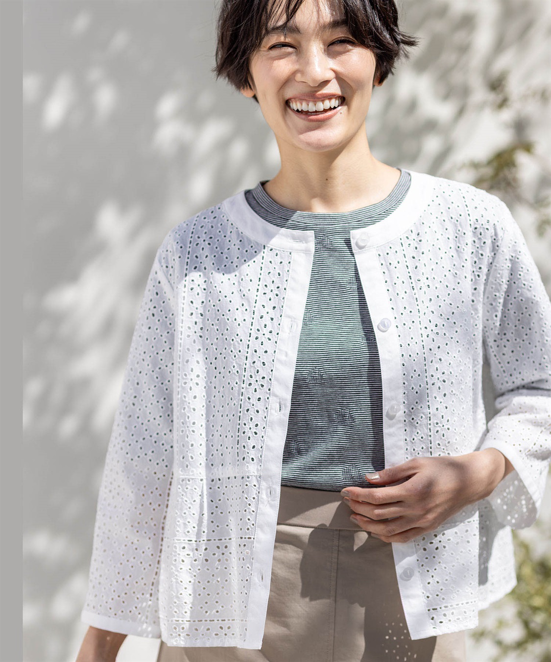 DECOY ボーダードットTシャツ_sub_13