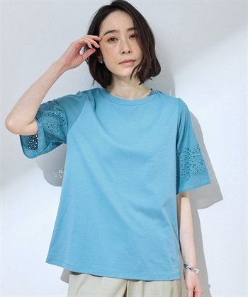 DECOY 【ひやさら】【UVカット】刺しゅうスリーブTシャツ_subthumb_1