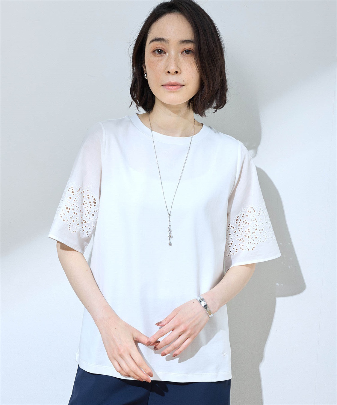 DECOY 【ひやさら】【UVカット】刺しゅうスリーブTシャツ_sub_2