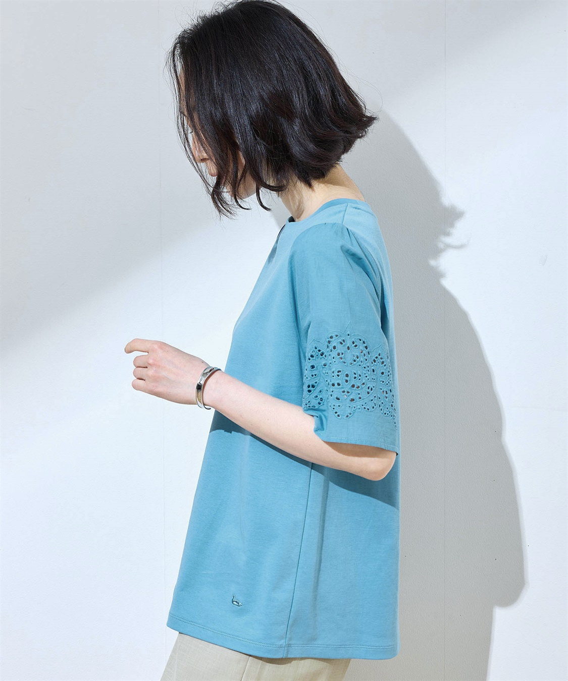 DECOY 【ひやさら】【UVカット】刺しゅうスリーブTシャツ_sub_4