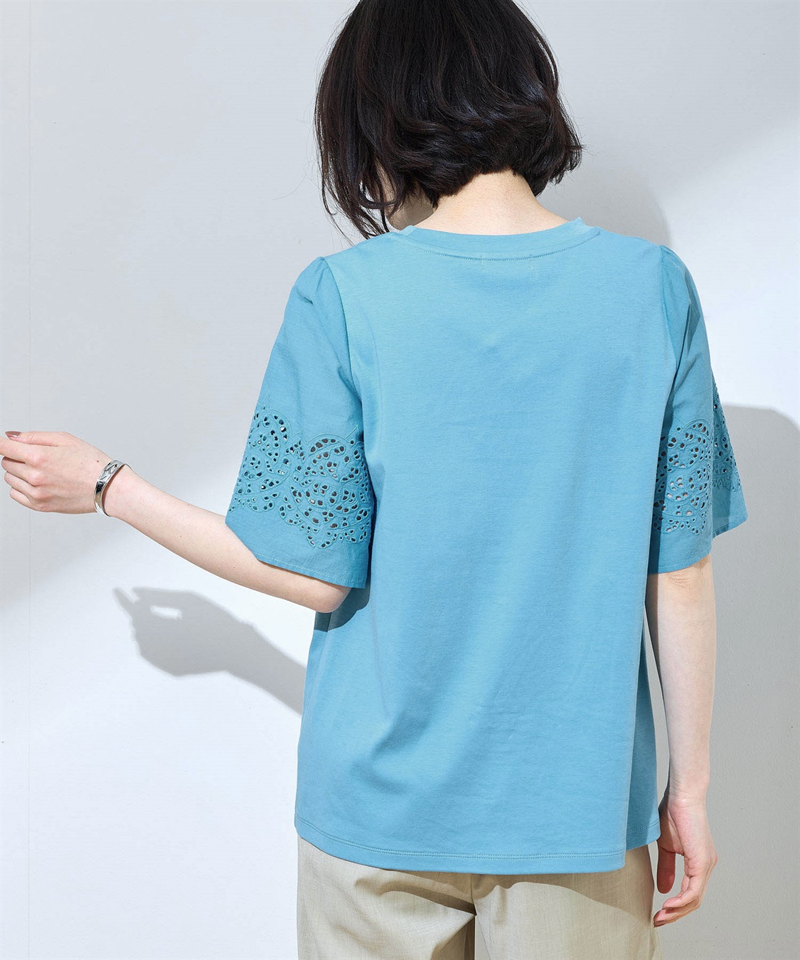 DECOY 【ひやさら】【UVカット】刺しゅうスリーブTシャツ_sub_5