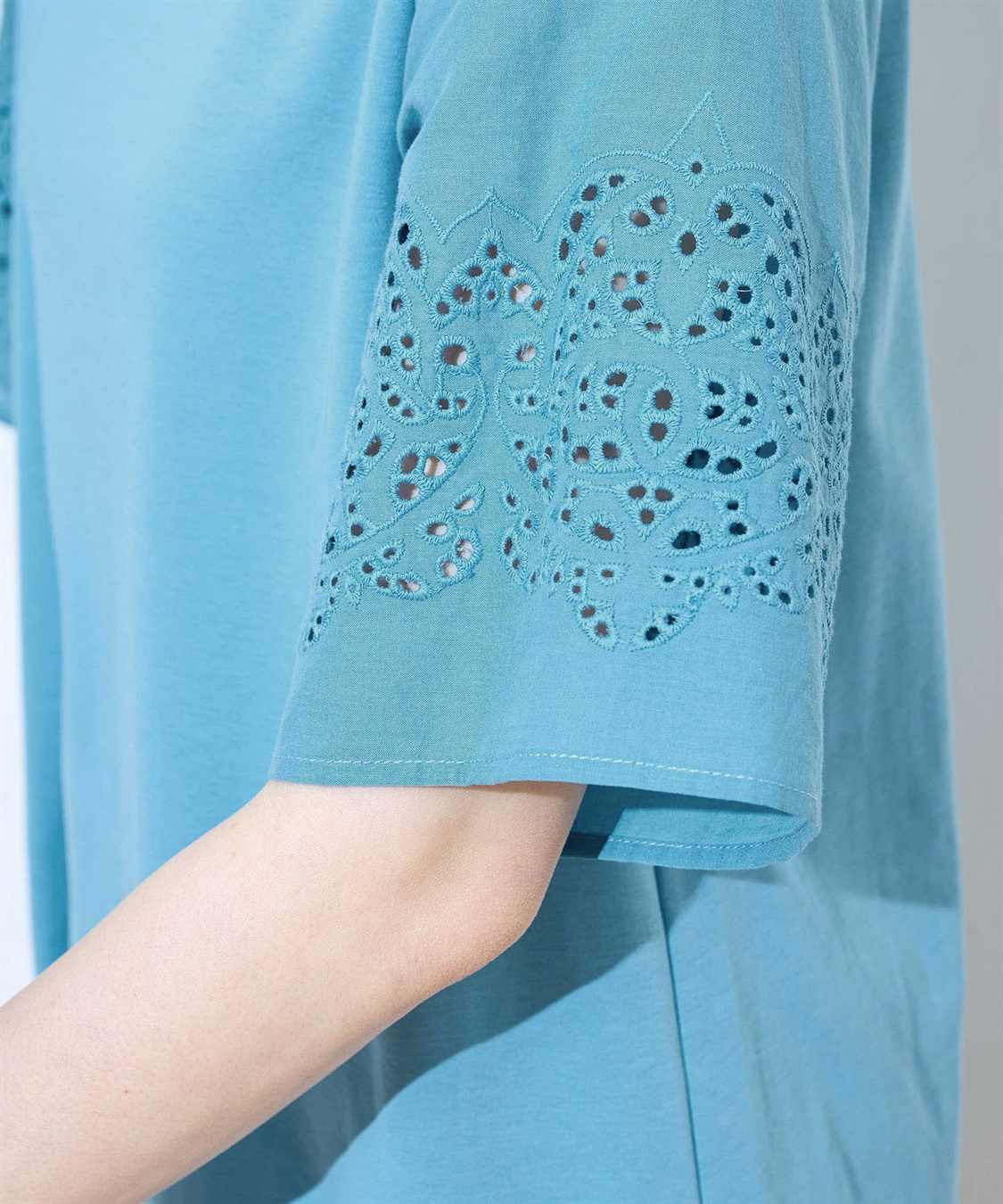 DECOY 【ひやさら】【UVカット】刺しゅうスリーブTシャツ_sub_7