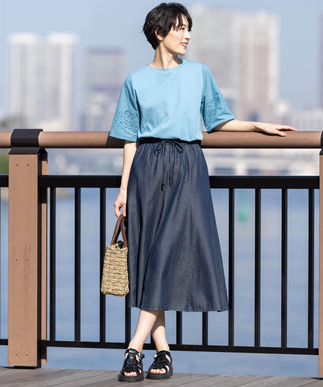 DECOY 【ひやさら】【UVカット】刺しゅうスリーブTシャツ_sub_11