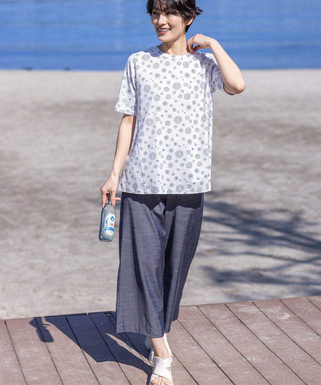 DECOY 【ひやさら】【UVカット】【友桝飲料コラボ】ドットロゴプリントTシャツ_sub_12