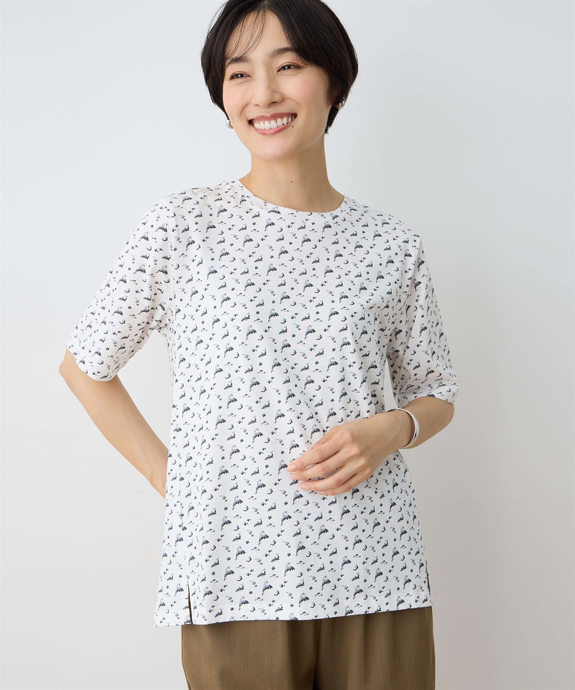 DECOY 【ひやさら】【UVカット】chiyoコイ君プリントTシャツ_sub_1