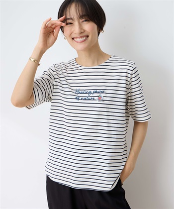 DECOY 【ひやさら】【UVカット】コイ君ボーダーTシャツ_subthumb_2