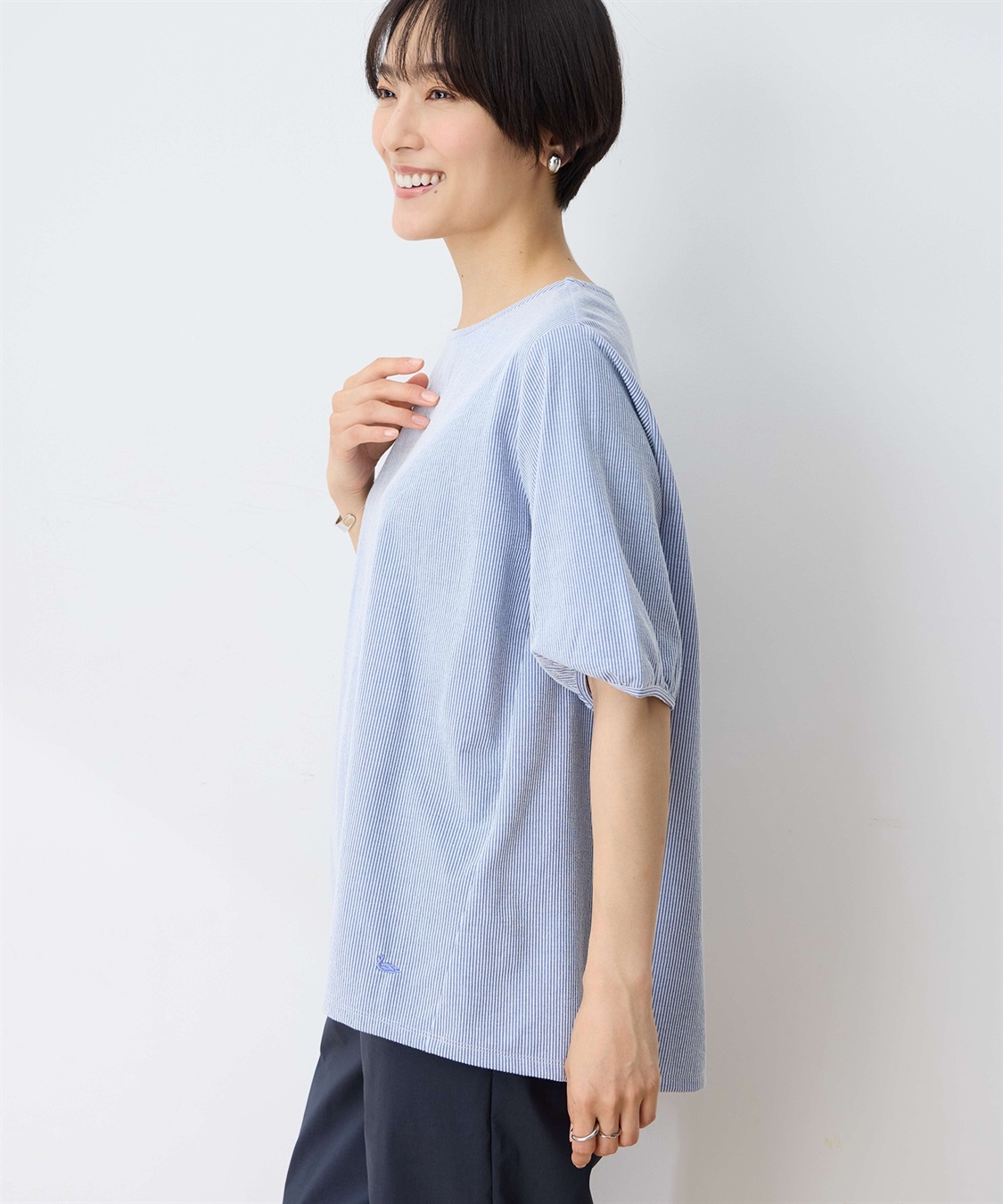 DECOY ストライプ切替プルオーバー_sub_7